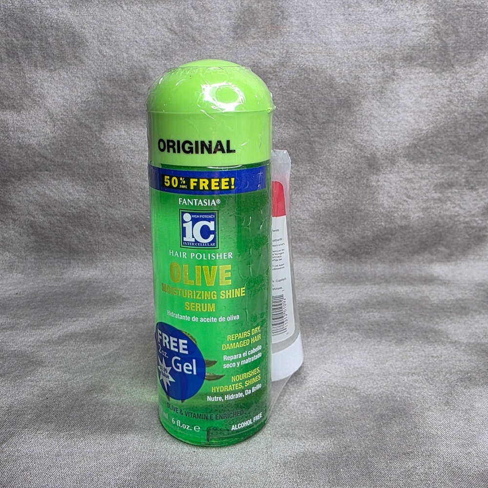 Fantasia IC HAIR POLISHER Olive Moisturizing Shine Serum 6 oz SEALED w/Free Gel